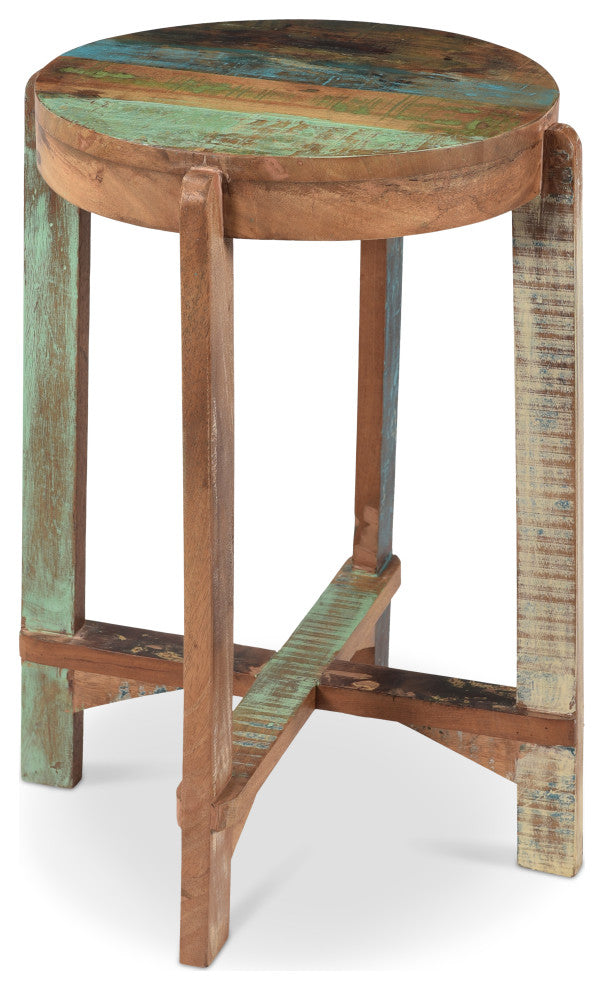 Bengal Reclaimed wood stool - Counter