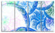 Blue White Dramatic Clouds, Abstract Canvas Wall Art, 48"x28", 4 Panels