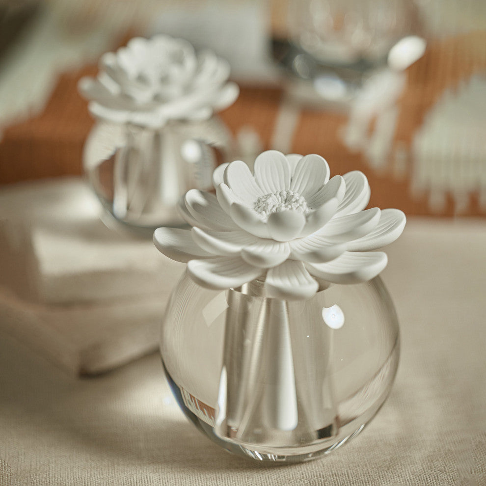 Valentina 50 ml Crystal Ball Porcelain Diffuser, Grapefruit Flower