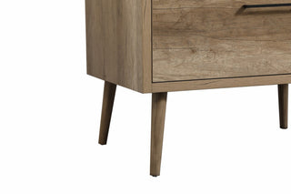 Bella 36" Midcentury Modern Natural Oak-Light Bathroom Vanity