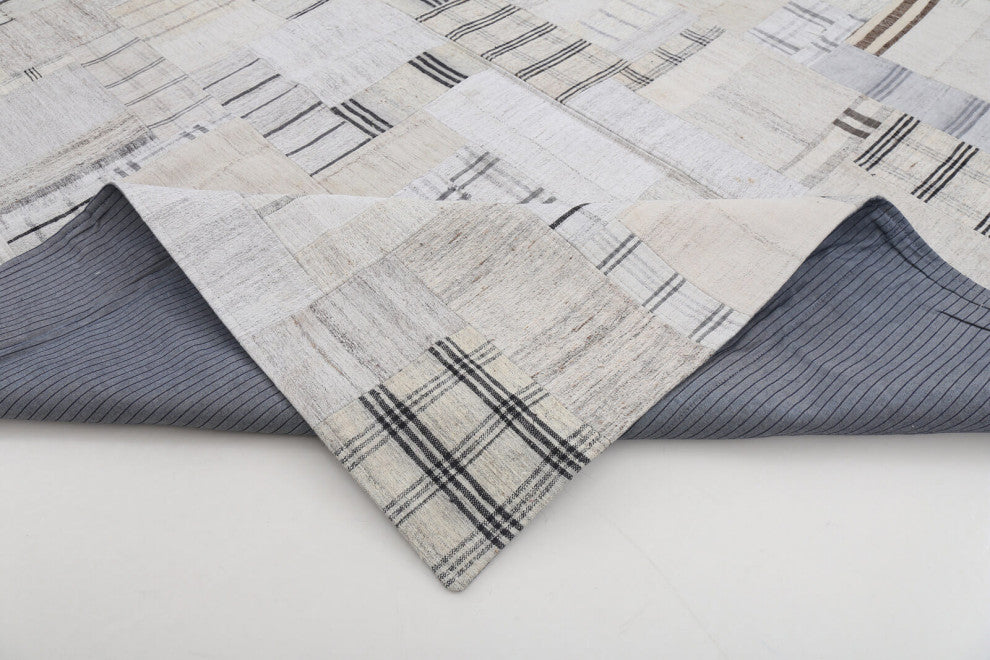 Rug N Carpet - Handmade Oriental 9' 9'' x 13' 2'' Unique Patchwork Kilim Rug