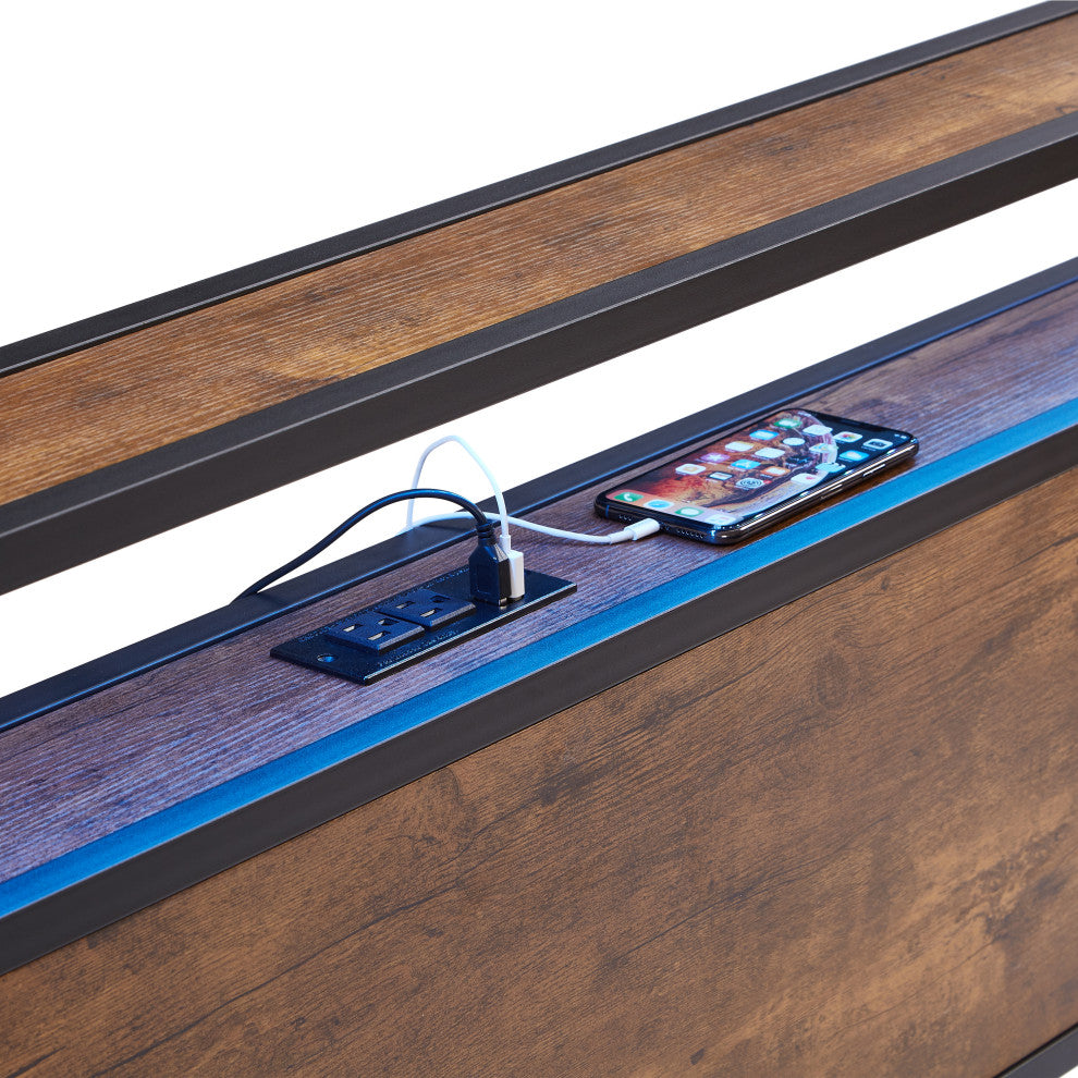 Gewnee Queen Size Metal Platform Bed Frame