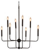 Ashton Modern Tiered Chandelier, Matte Black