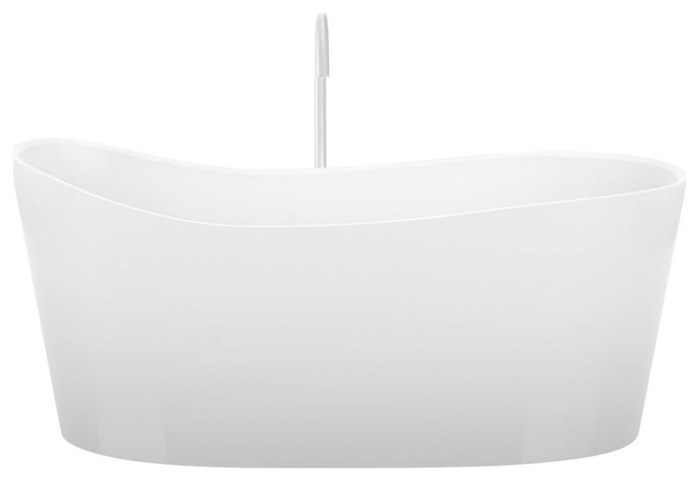 Wave Bath 57x26x25, Matte, Matte Black Drain