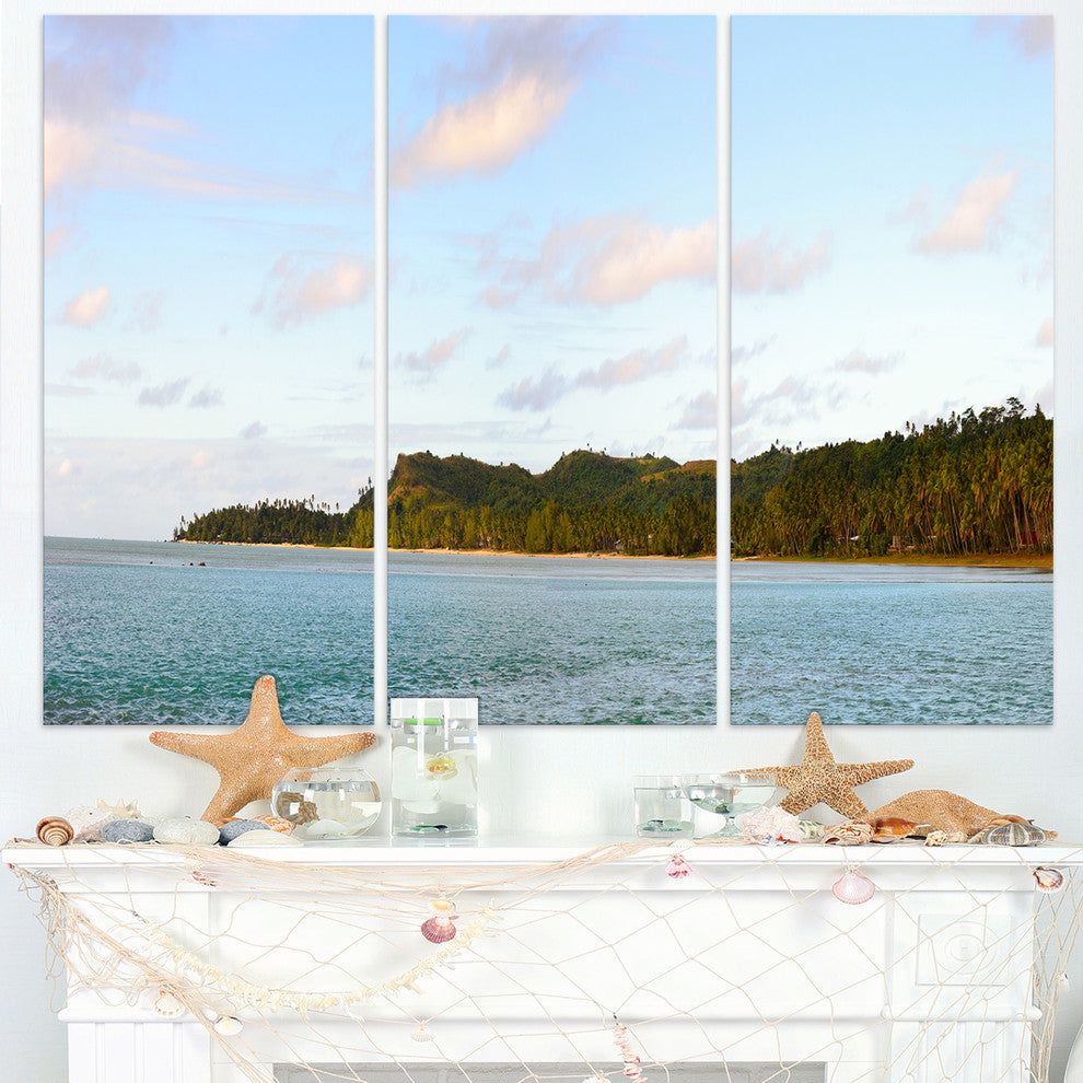 "Aitutaki Lagoon Large Panorama" Metal Wall Art, 3 Panels, 36"x28"