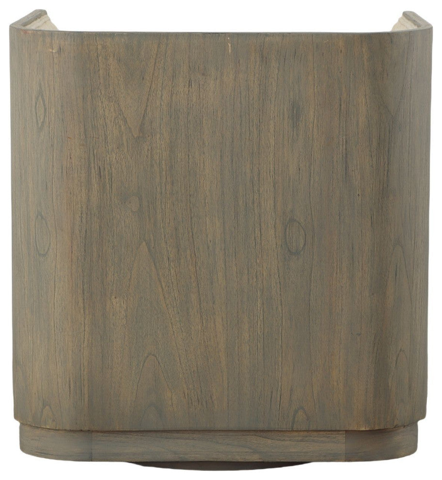 Wittman Upholstered Swivel Chair, Linen