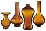 Amber and Gold Peking Long Neck Vase
