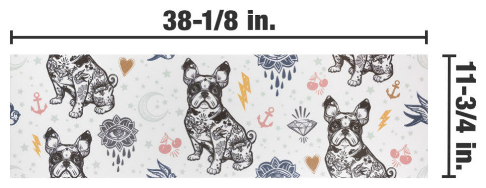 Rockstar Frenchie Ceramic Wall Tile Sample