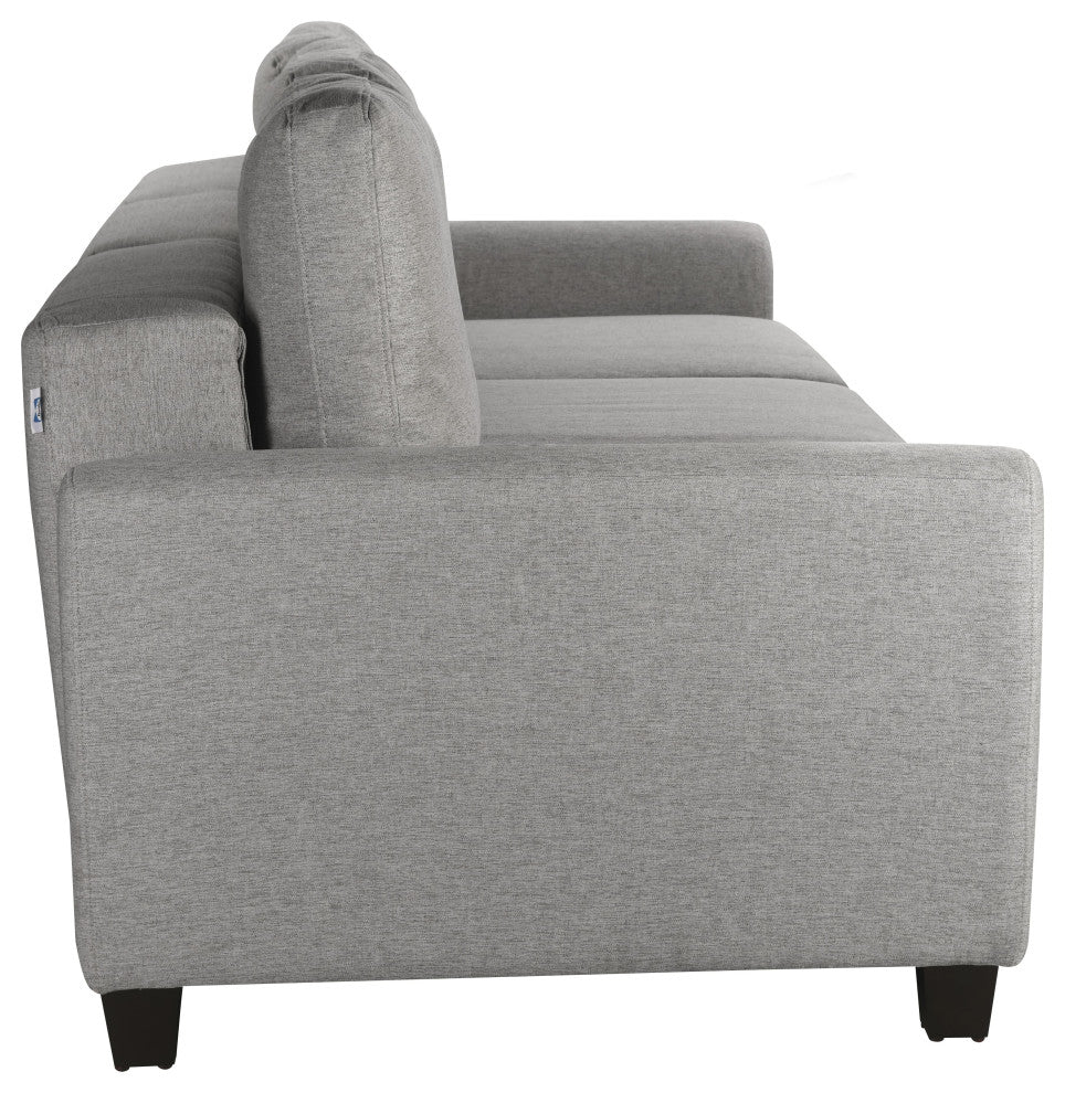 Sealy TruFit Klein Queen Dropback Sofa Bed Convertible, Silver