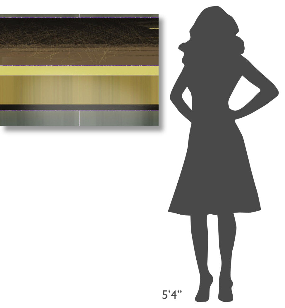 "Abstract Yellow And Brown Parallels" Fine Art Print