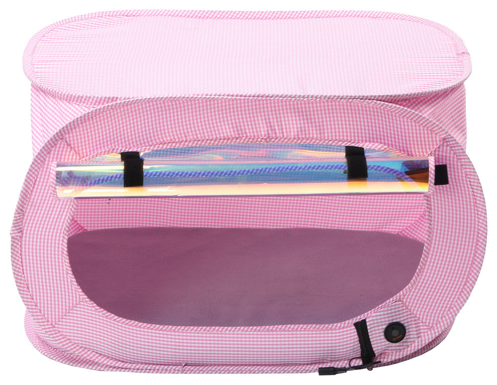 Pet Life "Enterlude" Heating Lightweight and Collapsible Pet Tent, Pink
