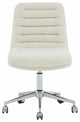Safavieh Couture Decolin Swivel Desk Chair Ivory / Silver