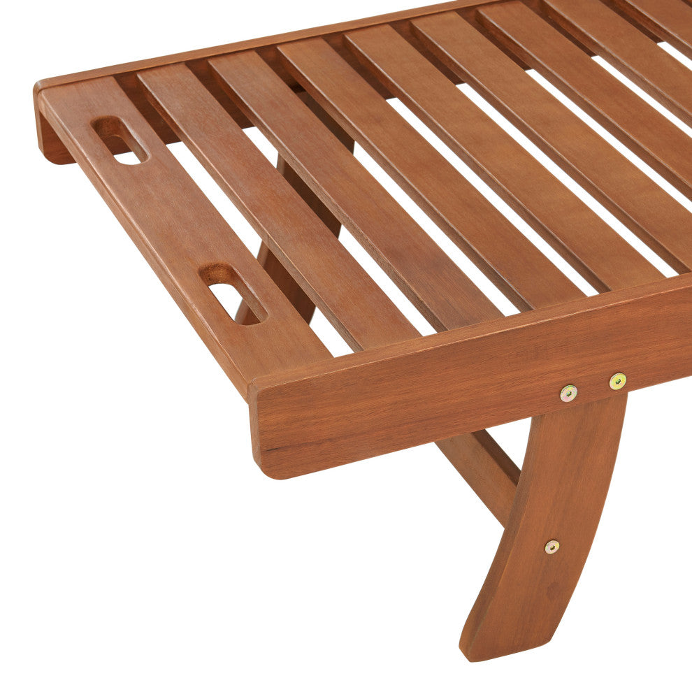 Caspian Eucalyptus Wood Outdoor Lounge Chair