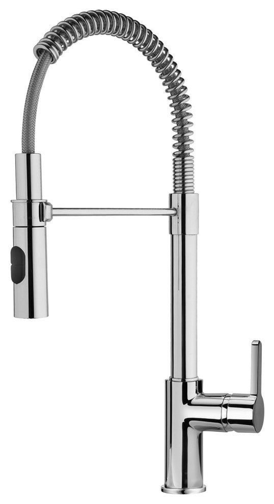 LaToscana Arena Single Handle Spring Spout Kitchen Faucet, Brushed Nickel