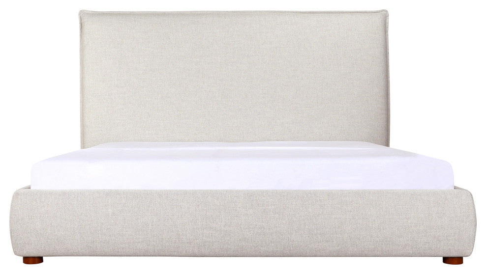 Luzon King Bed Tall Headboard Light Grey
