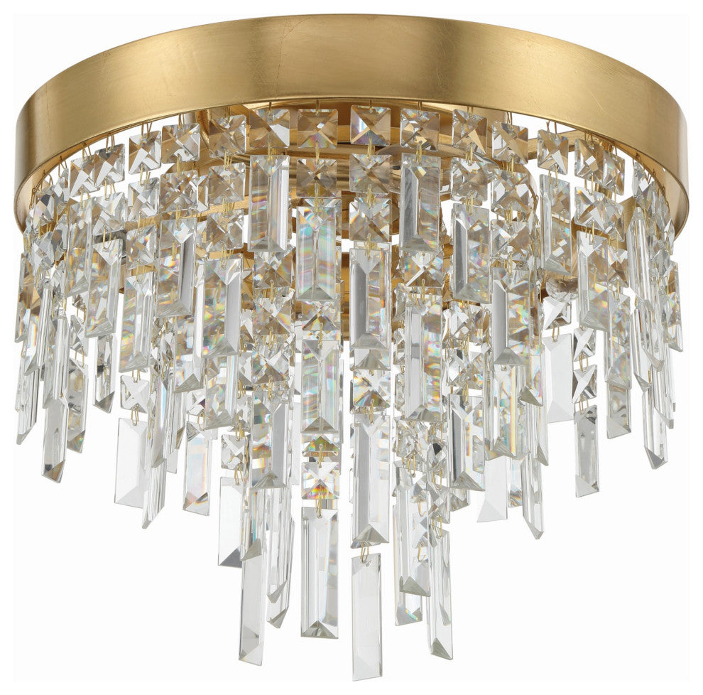 Crystorama Lighting Group WIN-213-CL-MWP Winfield 4 Light 16"W - Antique Gold