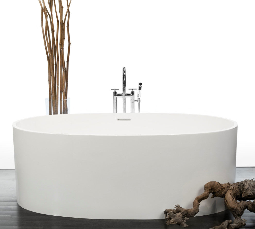 Be Bath 02 66x34x22, Matte, Satin Brass Overflow, L