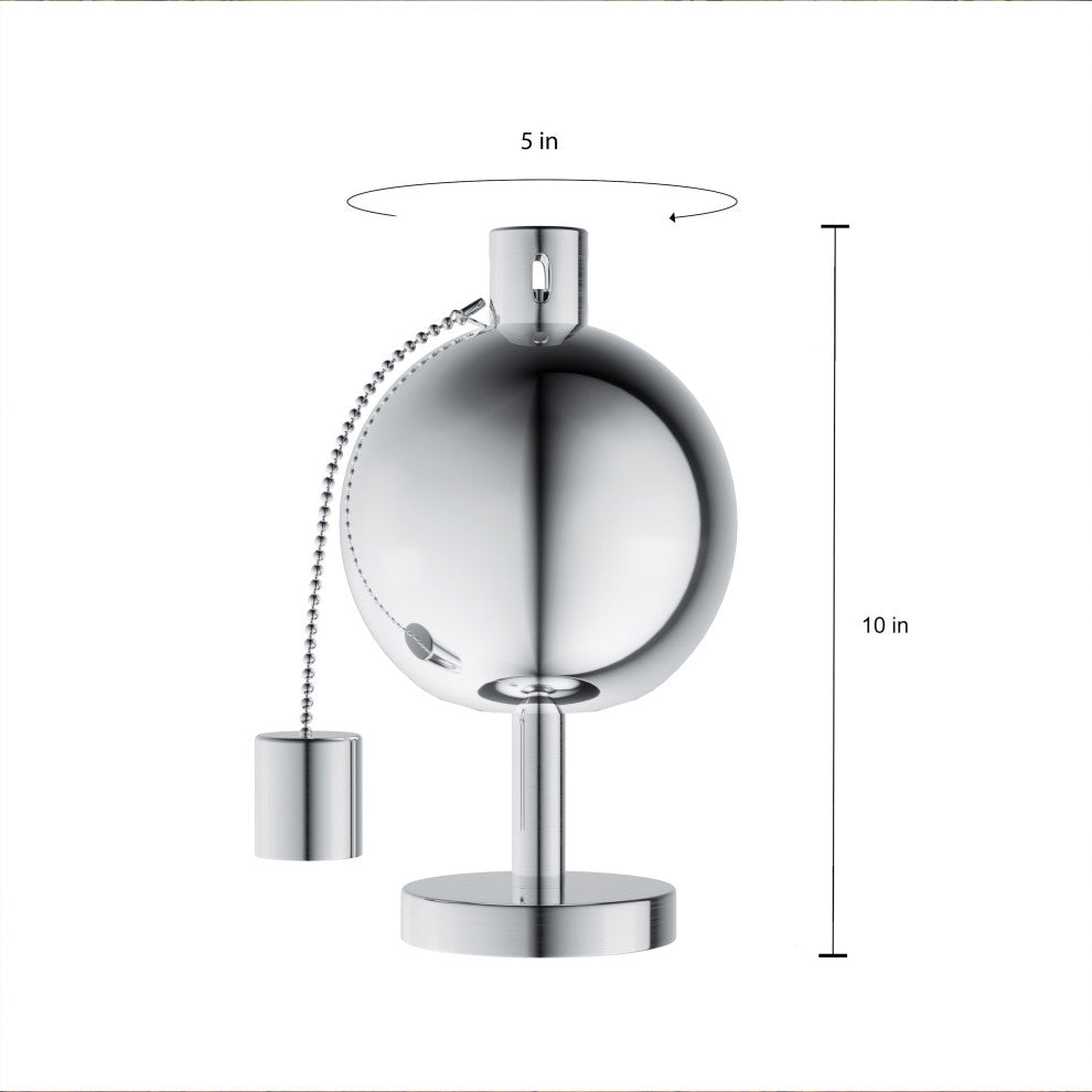 Tabletop Torch Lamp Stainless Steel Outdoor Fuel Canister for Citronella