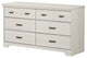 South Shore Versa 6 Drawer Dresser in Winter Oak