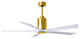 Patricia-5 5-Blade Ceiling Fan, LED Light Kit, Brushed Brass/Matte White, 60