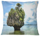 Tree Island in Summer Landscape Photography Throw Pillow, 16"x16"