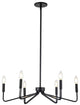 Clayton 6 Light Chandelier In Contemporary Style, 6"Hx26"W