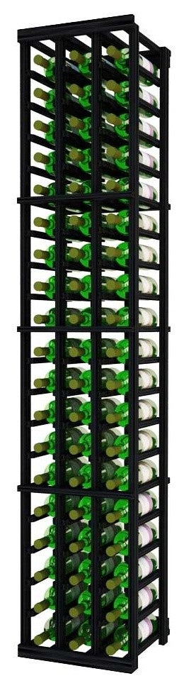 Vercua Wine Rack, Redwood and Black