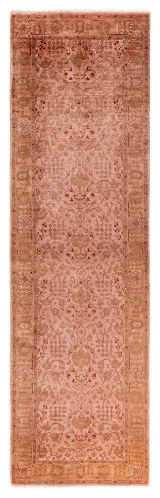 Overdyed One-of-a-Kind Hand-Knotted Area Rug Beige, 3' 0" x 10' 6"