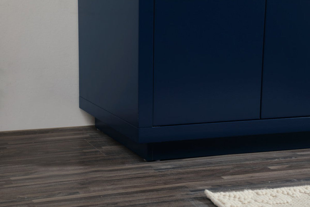 42" Single Bathroom Vanity, Blue, With Backsplash