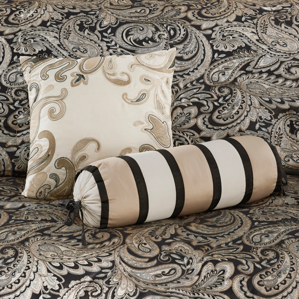 Madison Park Jacquard 12-Piece Comforter Set, California King