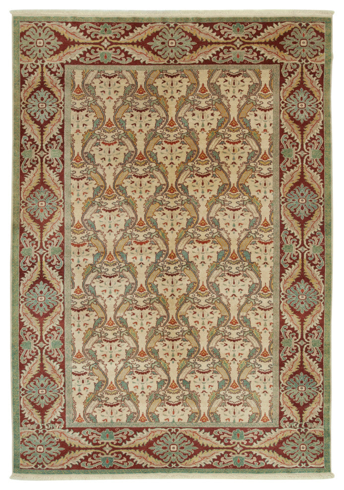 Rug N Carpet - Hand-Knotted Oriental 6' 6" x 9' 6" Unique Oushak Area Rug