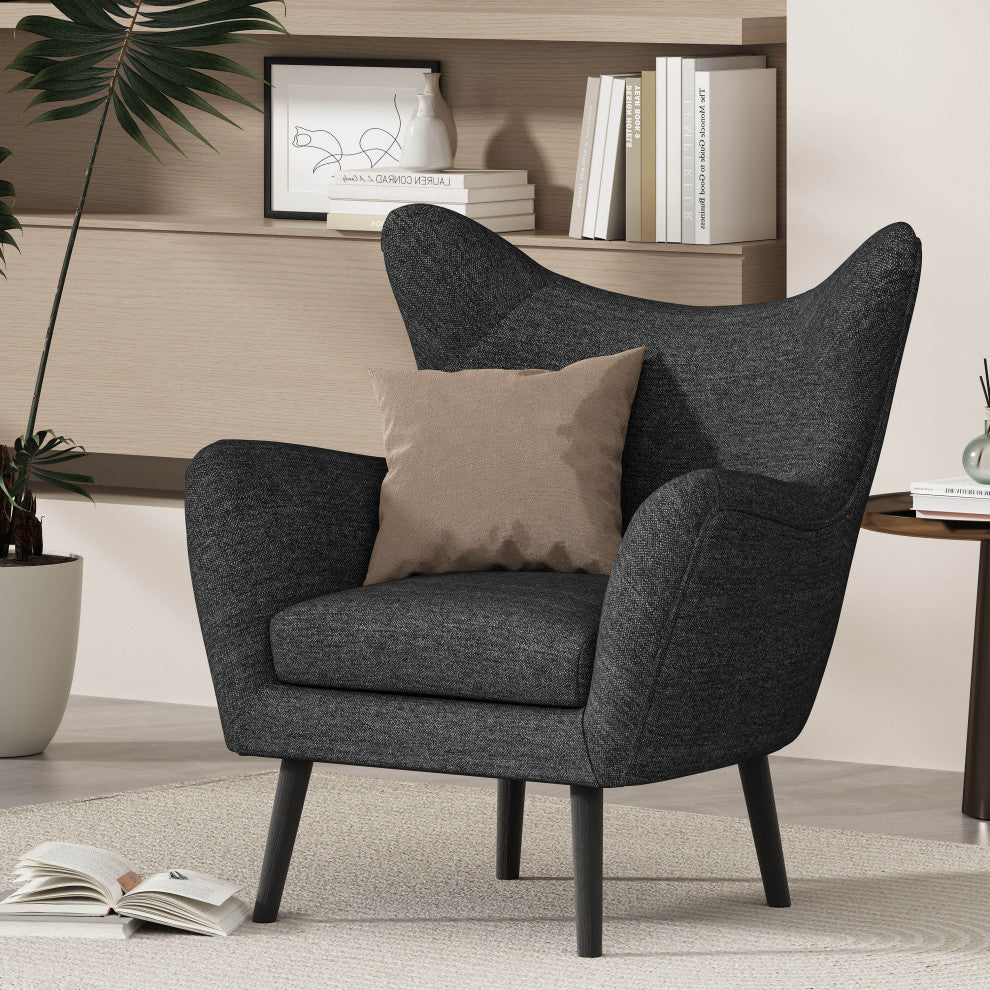 Eastdale Mid Century Modern Upholstered Wingback Club Chair