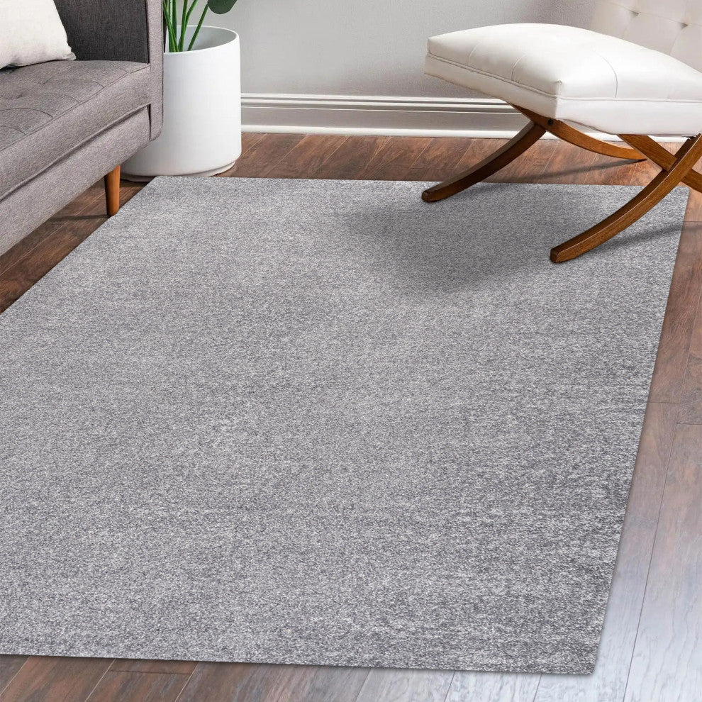 Haze Solid Low-Pile Gray 12 ft. x 15 ft. Area Rug