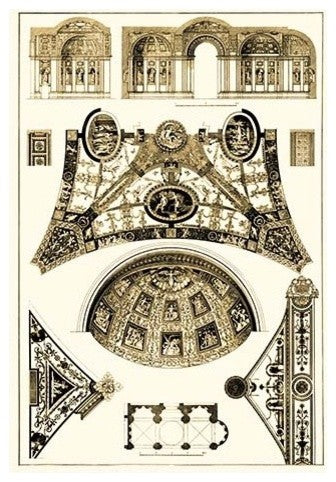 Cross - Vaults of the Renaissance - Fine Art Giclee Print 24" x 36"