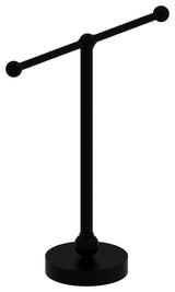 Vanity Top 2 Arm Guest Towel Holder, Matte Black