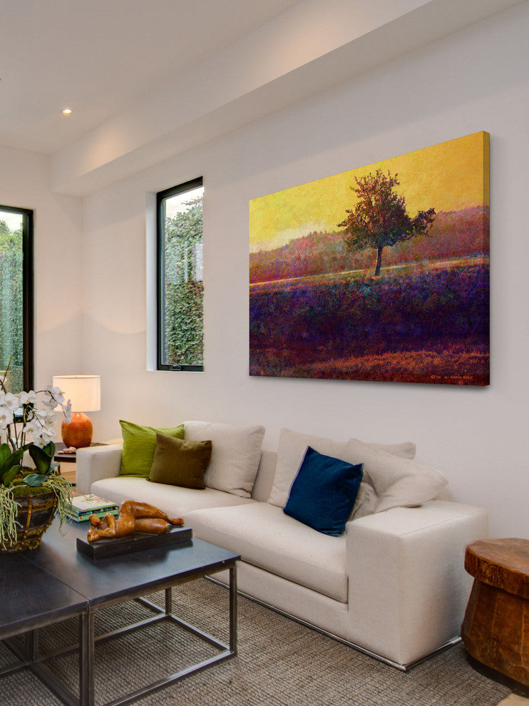 "Lone Tree Sunset" Painting Print on Canvas by Chris Vest