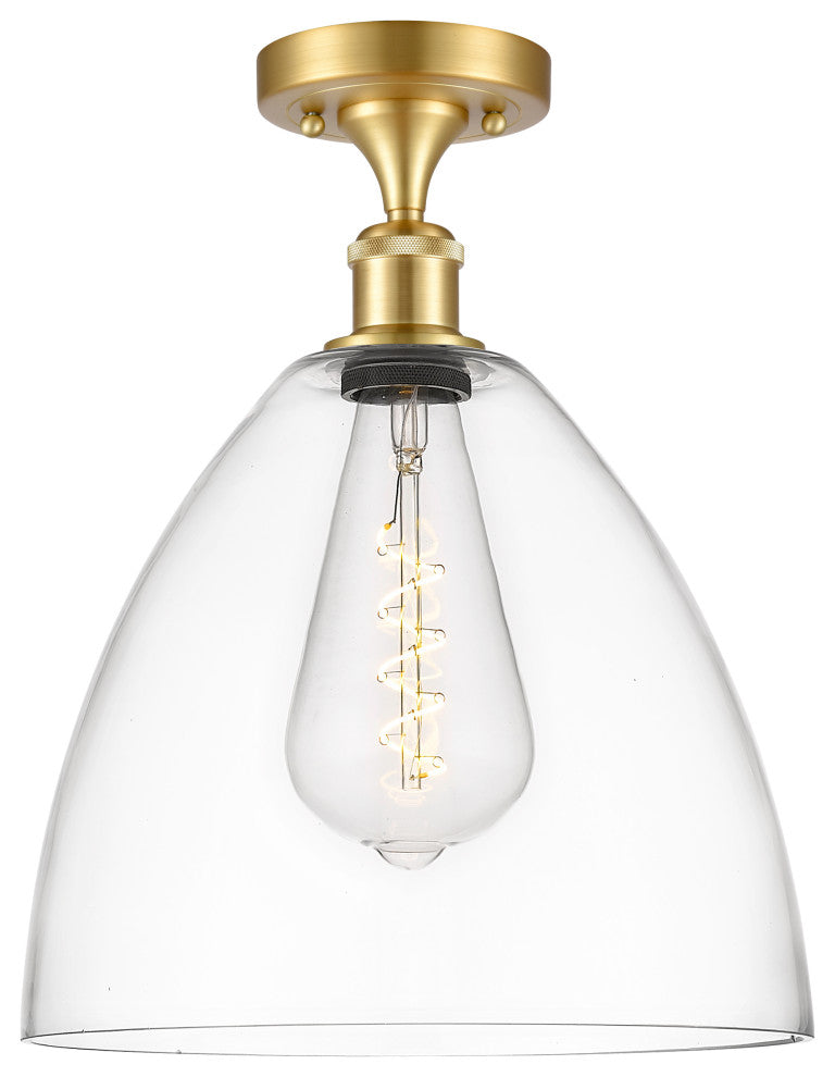 Innovations 516-1C-SG-GBD-122-LED 1-Light Semi-Flush Mount, Satin Gold