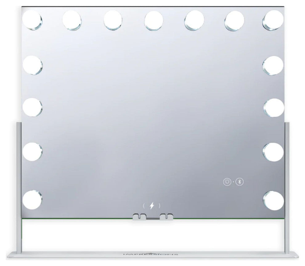 Gilded Tri Tone LED Makeup Mirror, White