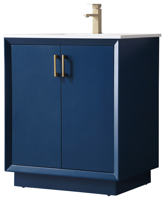 30" SIngle Bathroom Vanity, Blue