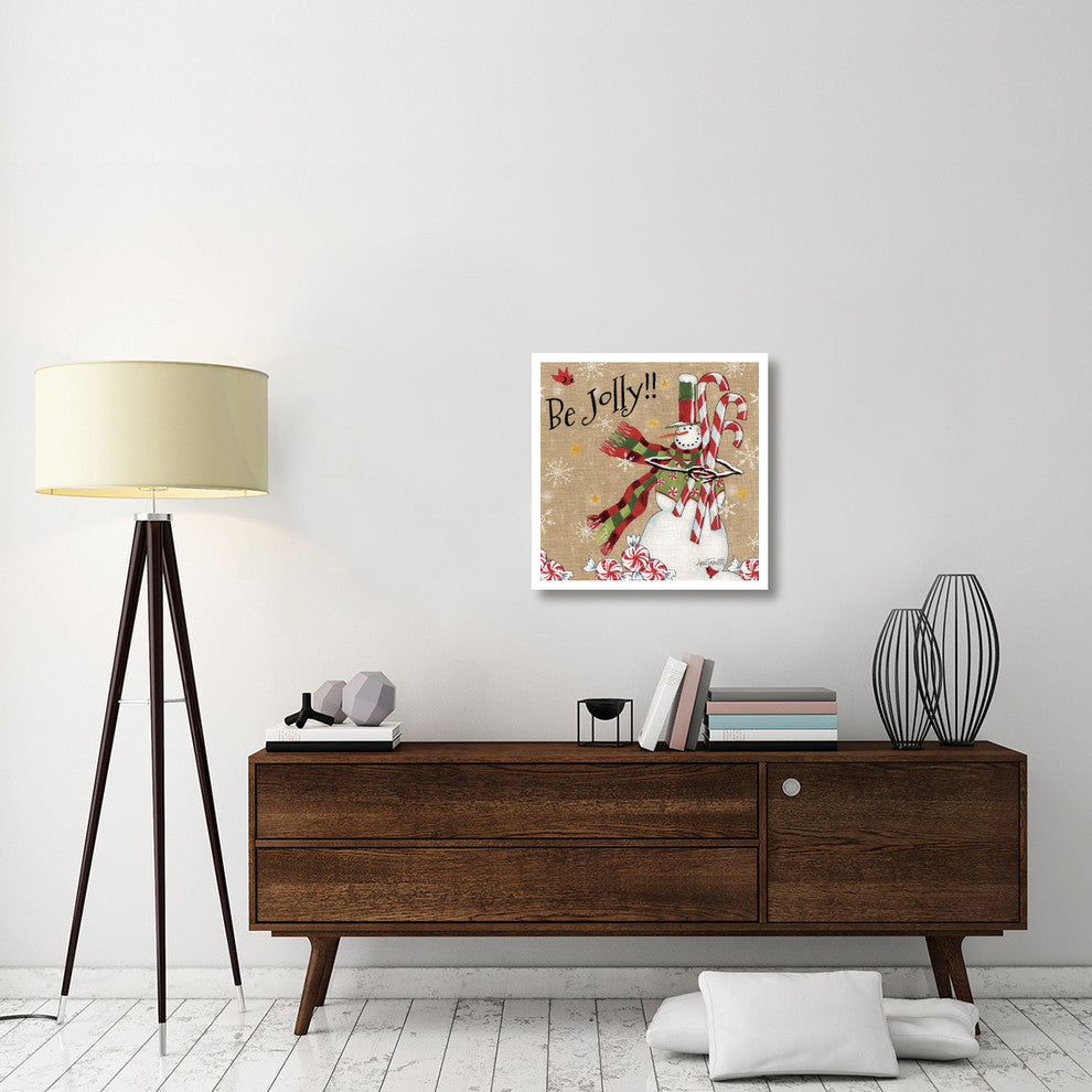 "Sweet Snowmen II" Digital Paper Print by Anne Tavoletti, 26"x26"