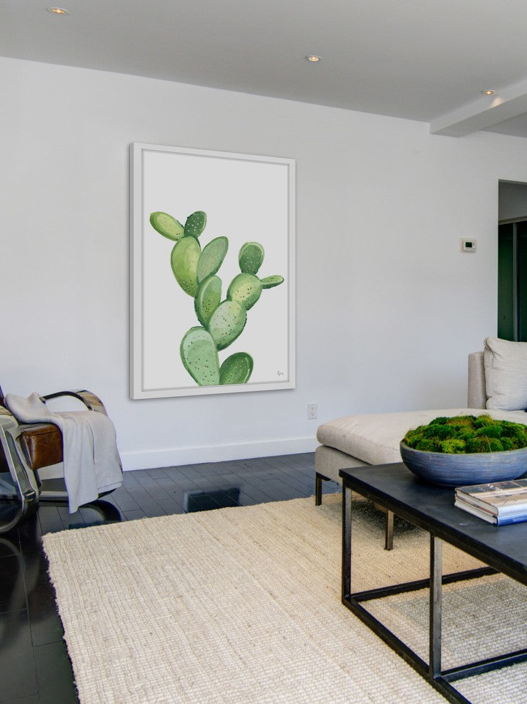 "Jade Cactus" Framed Painting Print, 24"x36"