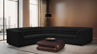 Cascade Upholstered Modular Sofa, Black, Boucle Fabric, Corner Sectional
