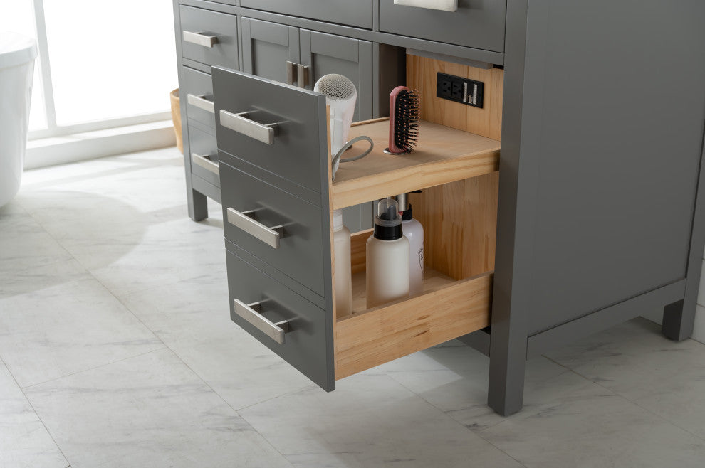 Valentino 54" Single Vanity, Gray