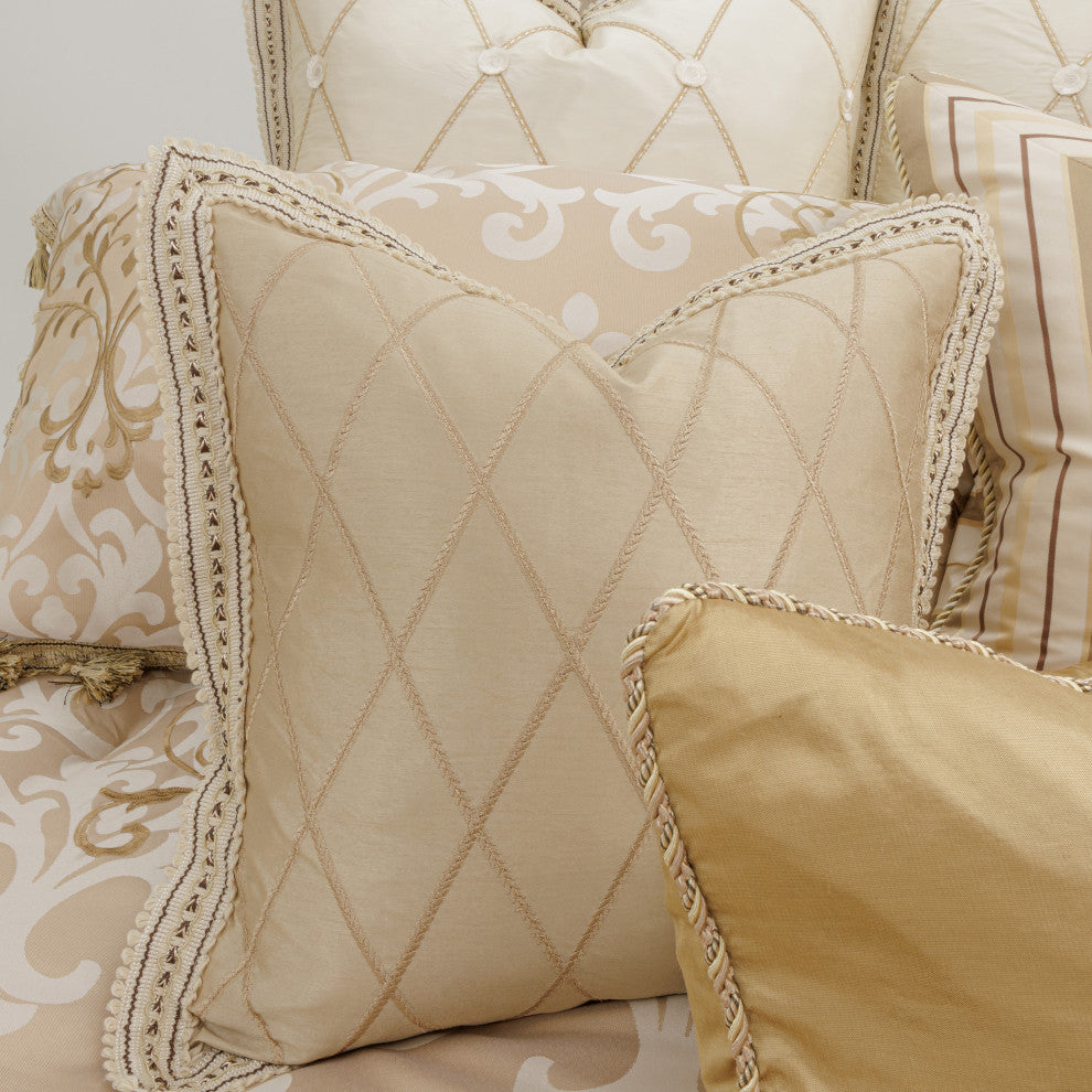 Aico Amini Luxembourg 13 Pc King Comforter Set in Creme