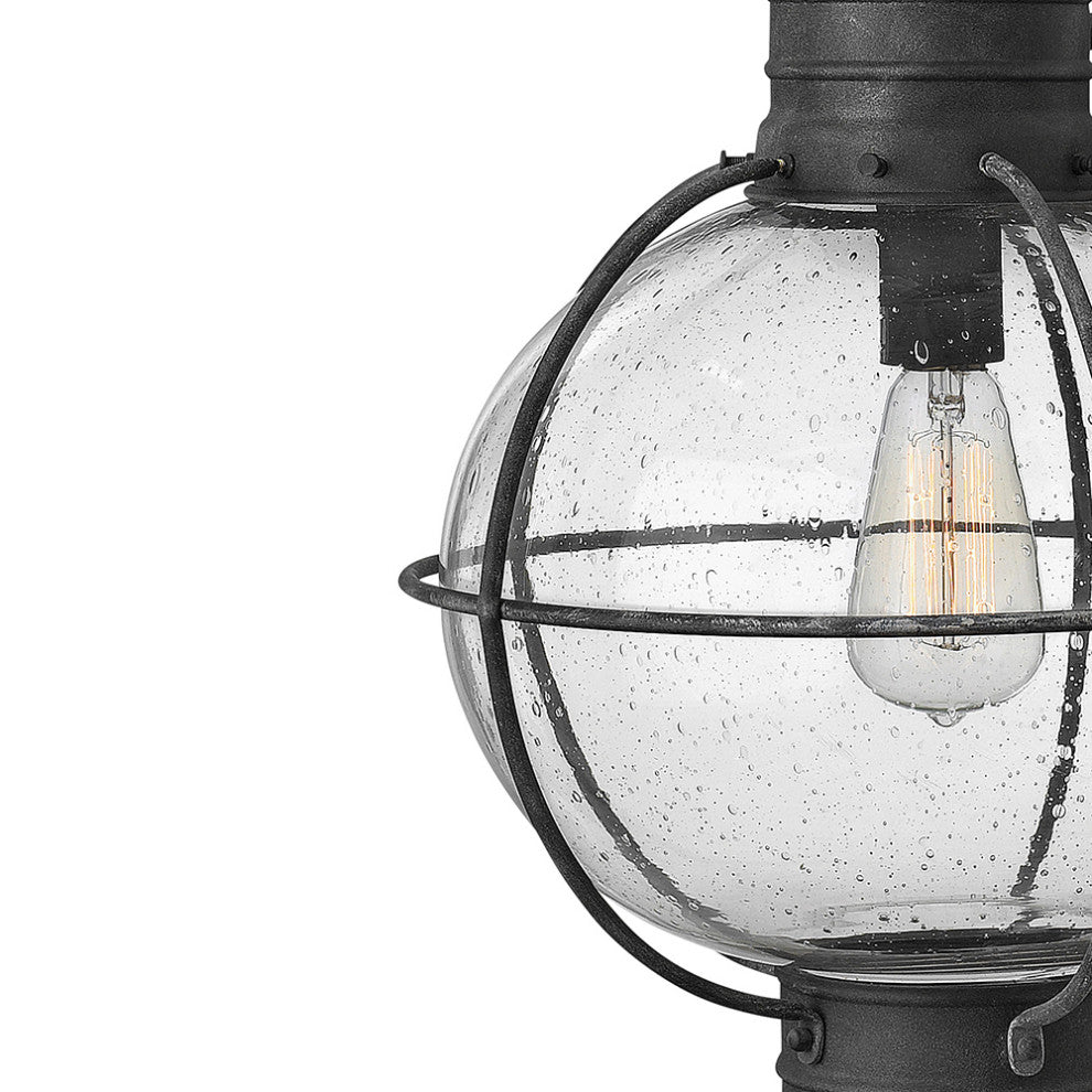 Hinkley Cape Cod 26.75" Large Outdoor Wall Mount Onion Lantern, Aged Zinc