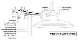 Vaxcel Lighting T0679 Tucson 9" Tall LED Wall Sconce - Textured Black / White