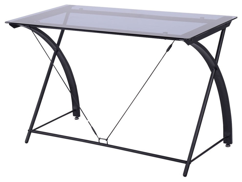 Think Glass Computer Modern Tempered Glass PC Laptop Computer Desk