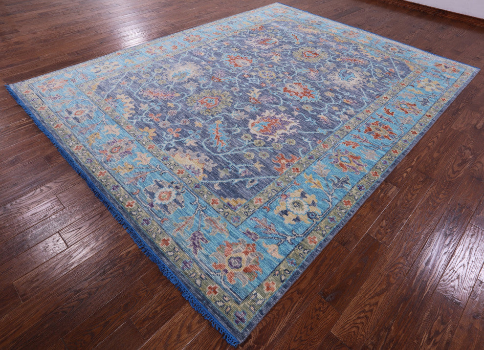 Turkish Oushak Hand-Knotted Rug 9' 2" X 11' 9" - Q14978