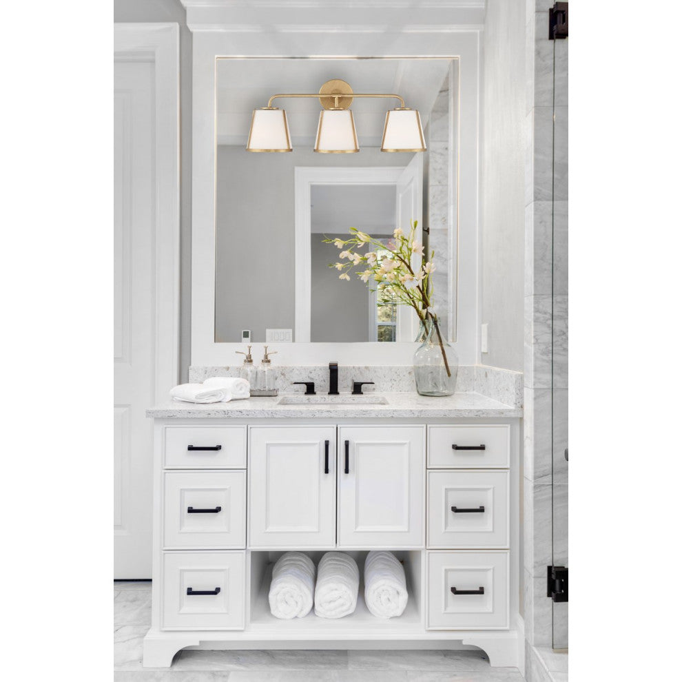 Crystorama Fulton 3 Light Bath Vanity FUL-913-GA, Antique Gold