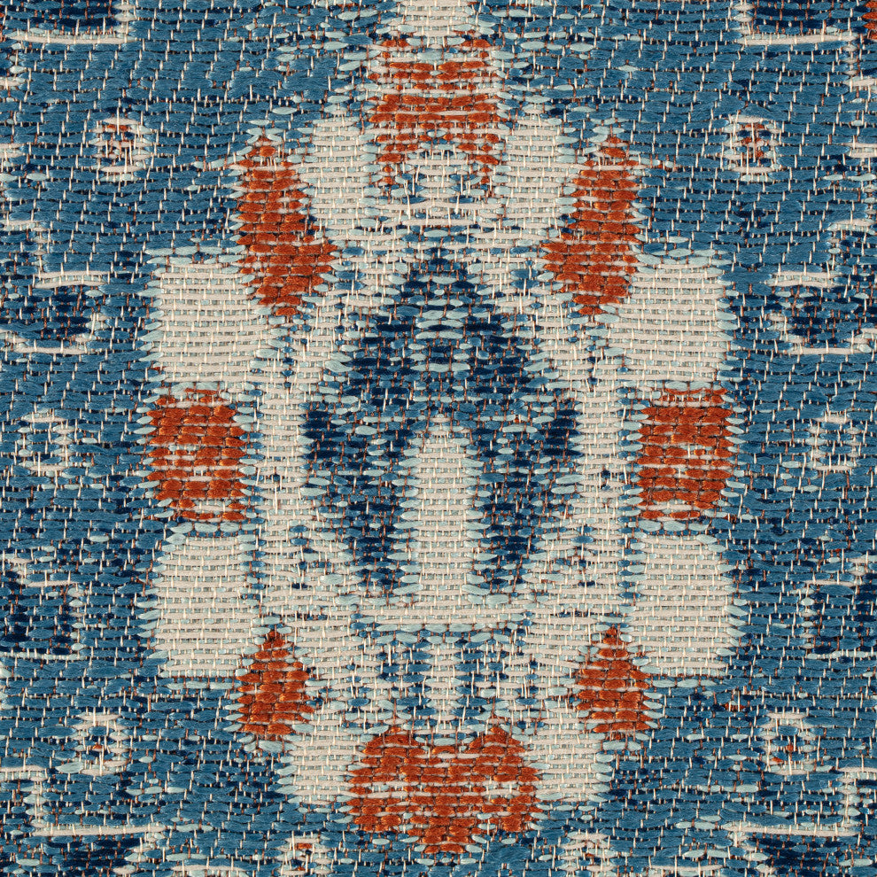 40" x 54" Alta Blue and Ivory 1/2" Rug'd Chair Mat